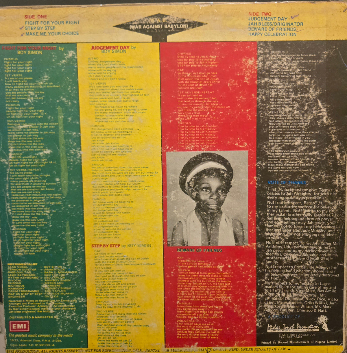 Boy Simon – W.A.B. (War Against Babylon)