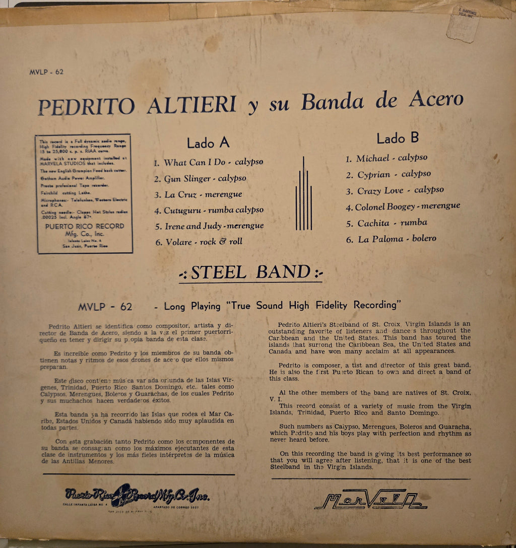 Pedrito Altieri And His Steel Band