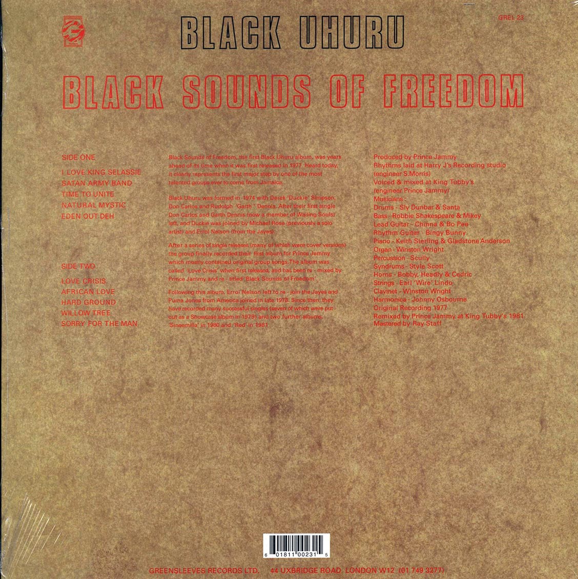 Black Uhuru - Black Sounds Of Freedom